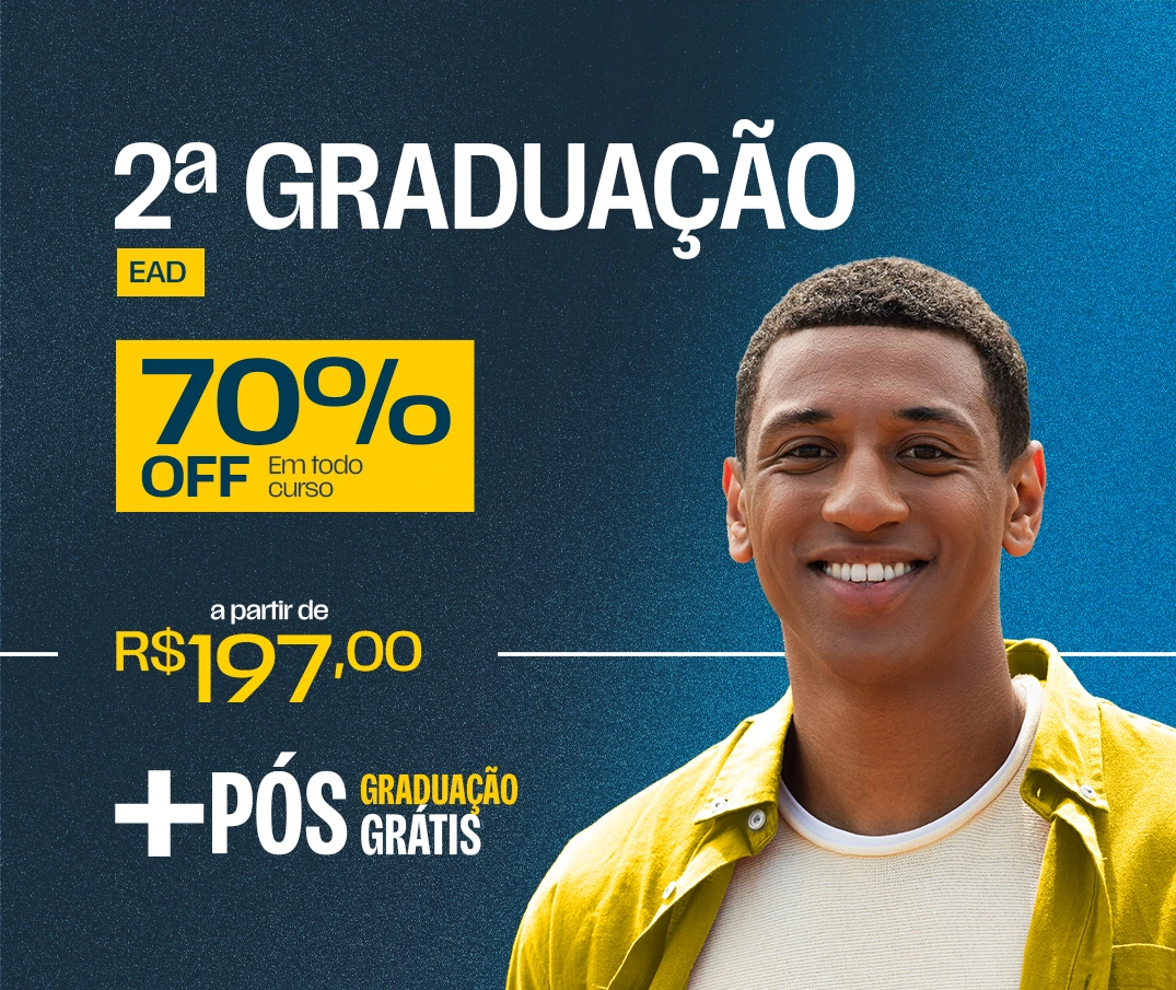 Graduação, Licenciatura e Pós-Graduação 100% EAD. Maior faculdade EAD de São Paulo. Cursos a partir de R$ 59,00 por mês.