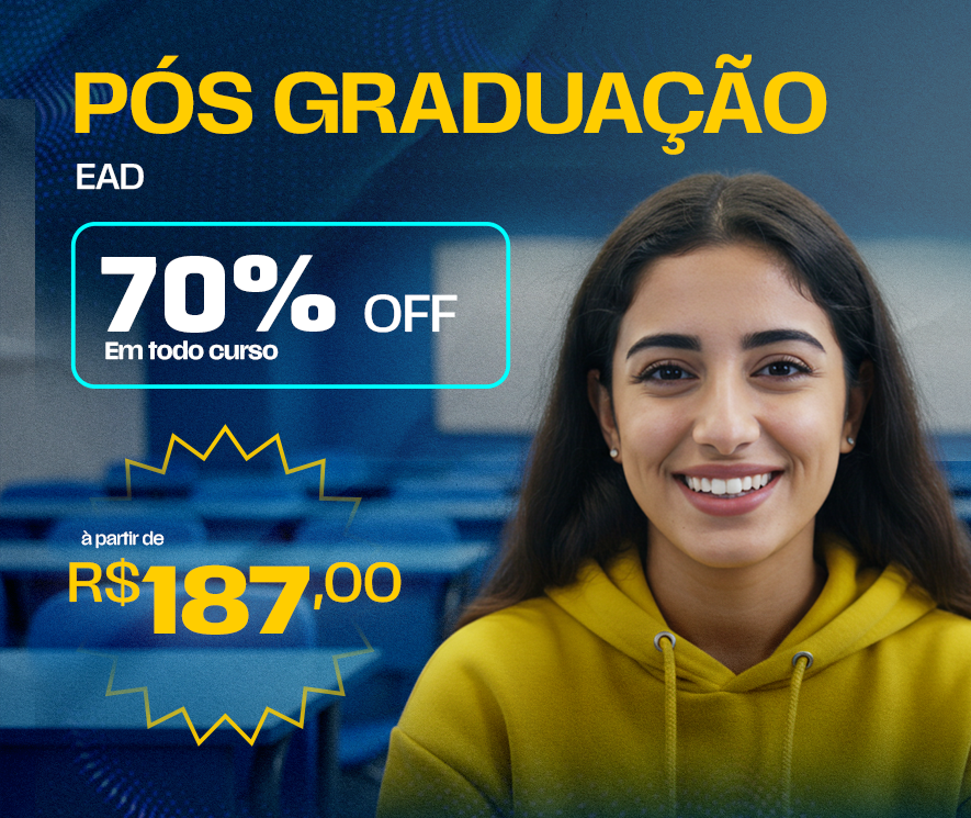 Graduação, Licenciatura e Pós-Graduação 100% EAD. Maior faculdade EAD de São Paulo. Cursos a partir de R$ 59,00 por mês.