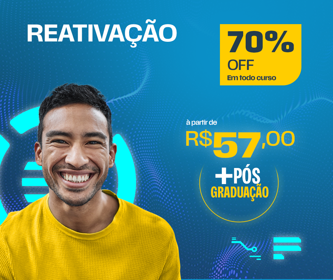Graduação, Licenciatura e Pós-Graduação 100% EAD. Maior faculdade EAD de São Paulo. Cursos a partir de R$ 59,00 por mês.