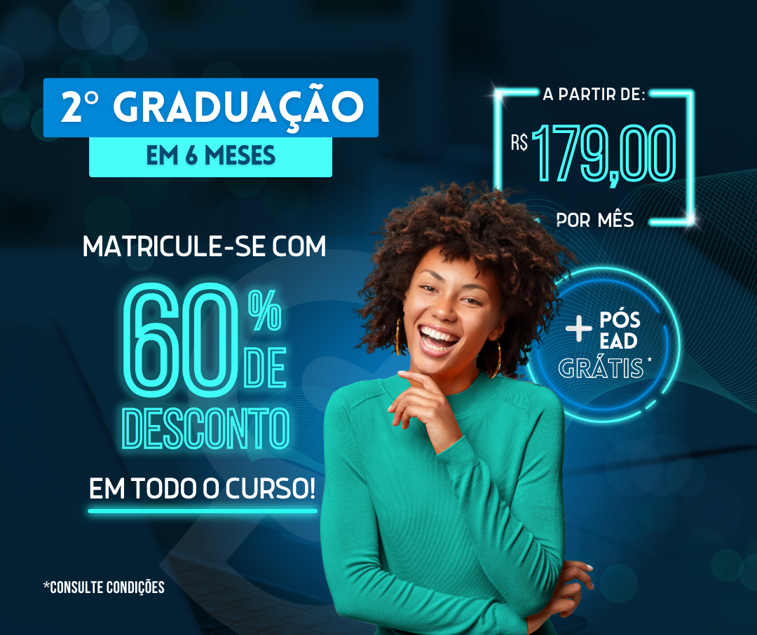 Graduação, Licenciatura e Pós-Graduação 100% EAD. Maior faculdade EAD de São Paulo. Cursos a partir de R$ 59,00 por mês.
