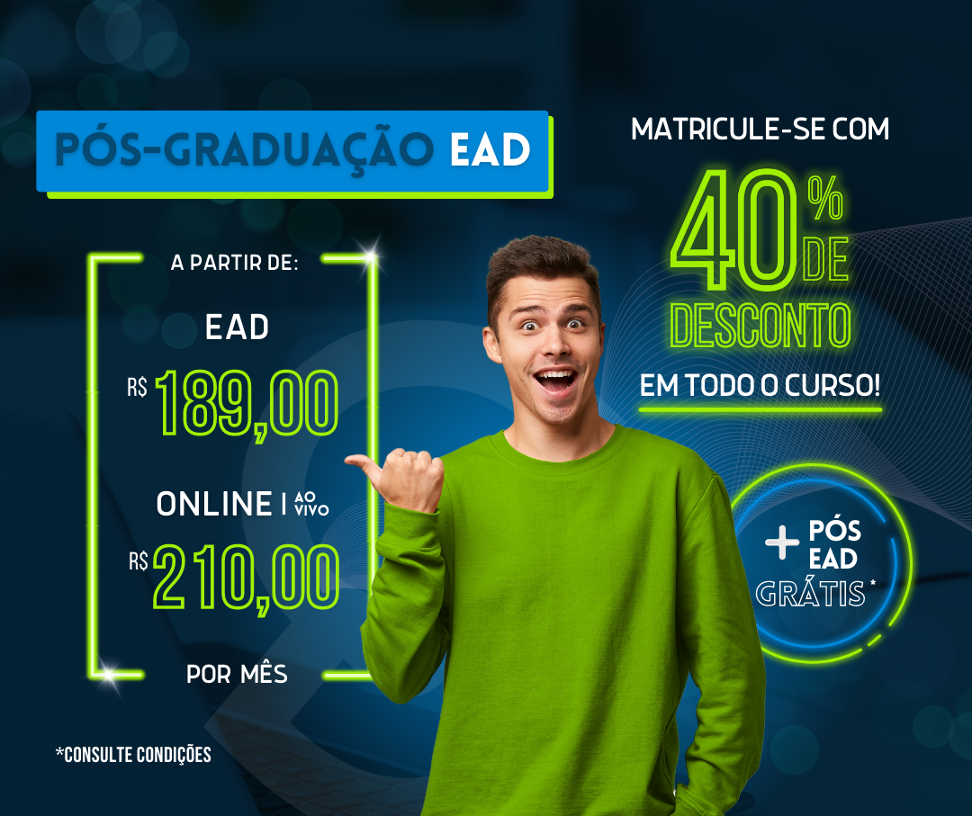 Graduação, Licenciatura e Pós-Graduação 100% EAD. Maior faculdade EAD de São Paulo. Cursos a partir de R$ 59,00 por mês.